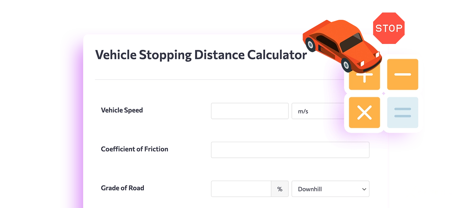 Vehicle Stopping Distance Calculator Online